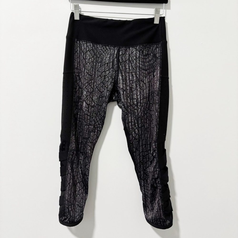 RBX Capri Active Leggings‎ Womens Sz Small Black, Gray and Brown Cropped Workout